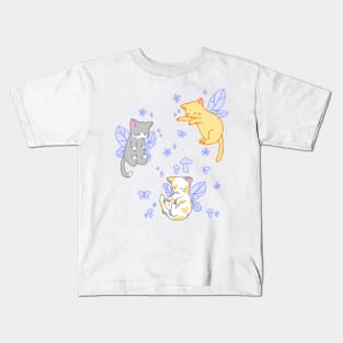 fairy kitties (classic blue) Kids T-Shirt